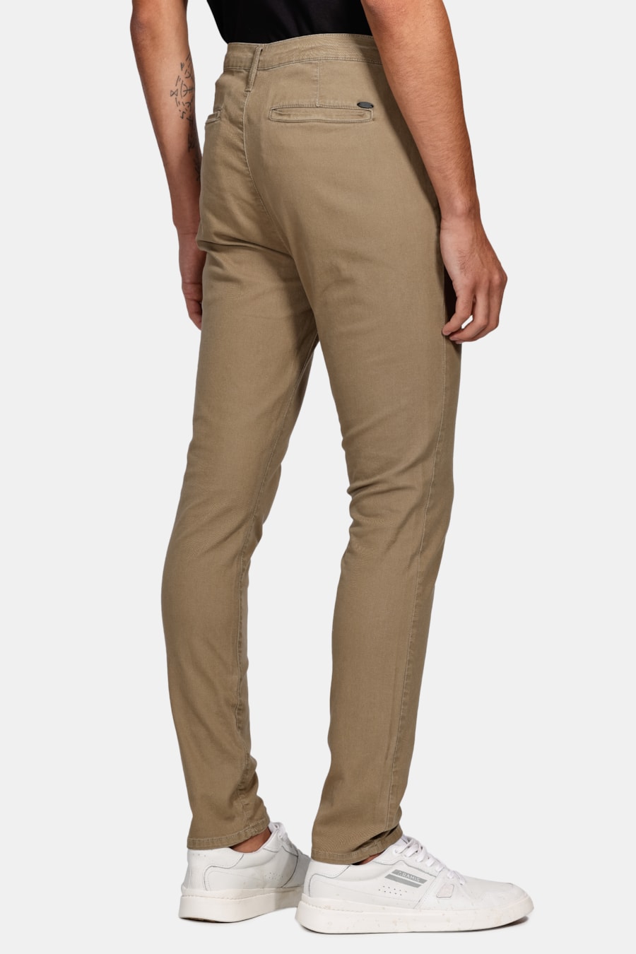 Calça Chino Skinny Sarjada Verde Oliva — foto 5 de 5