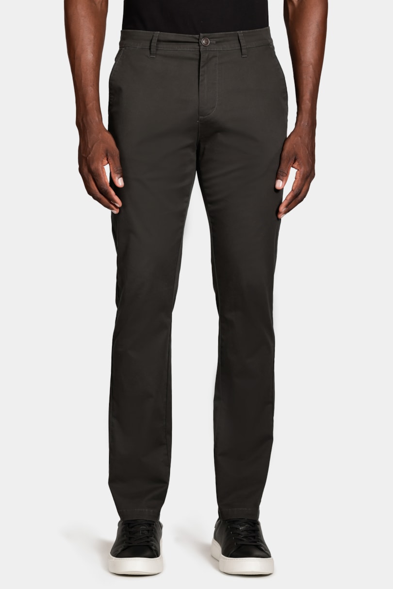 Calça Chino Slim Básica Premium Chumbo