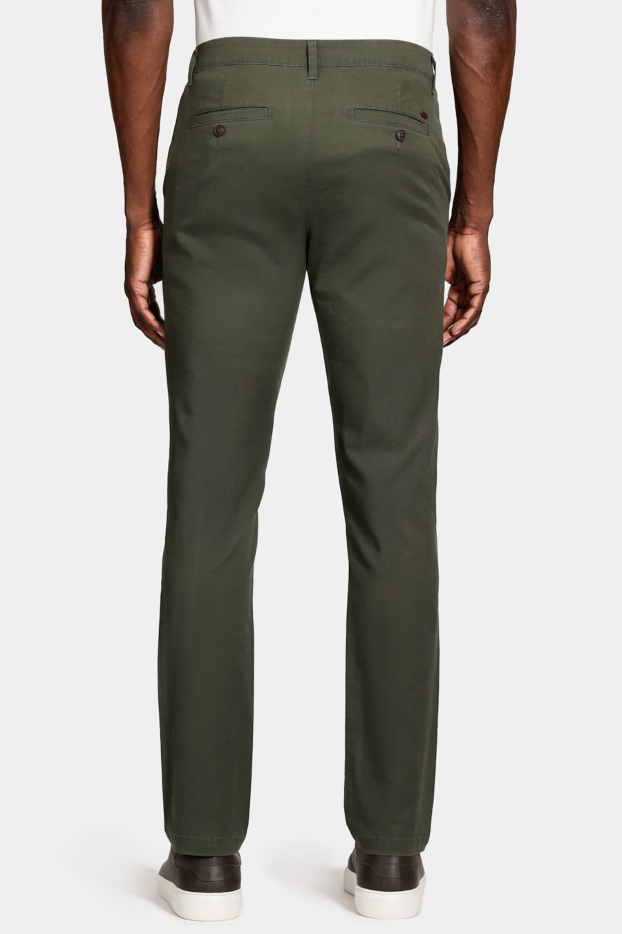 Calça Chino Slim Básica Premium Verde Militar — foto 5 de 6