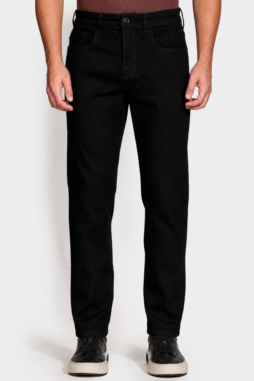 Calça Chino Slim Color Liquid Repeller Preto