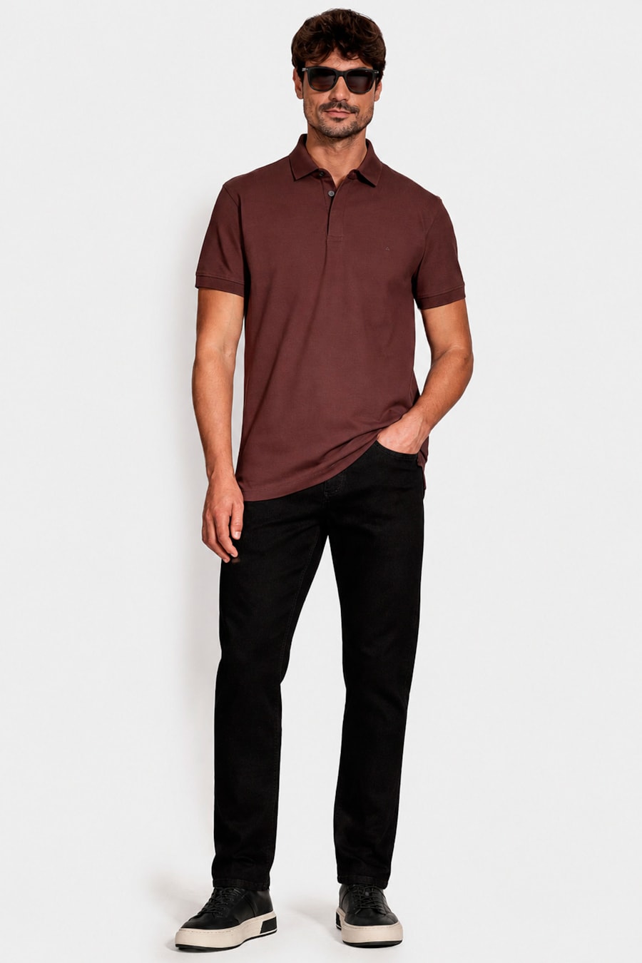 Calça Chino Slim Color Liquid Repeller Preto — foto 2 de 6