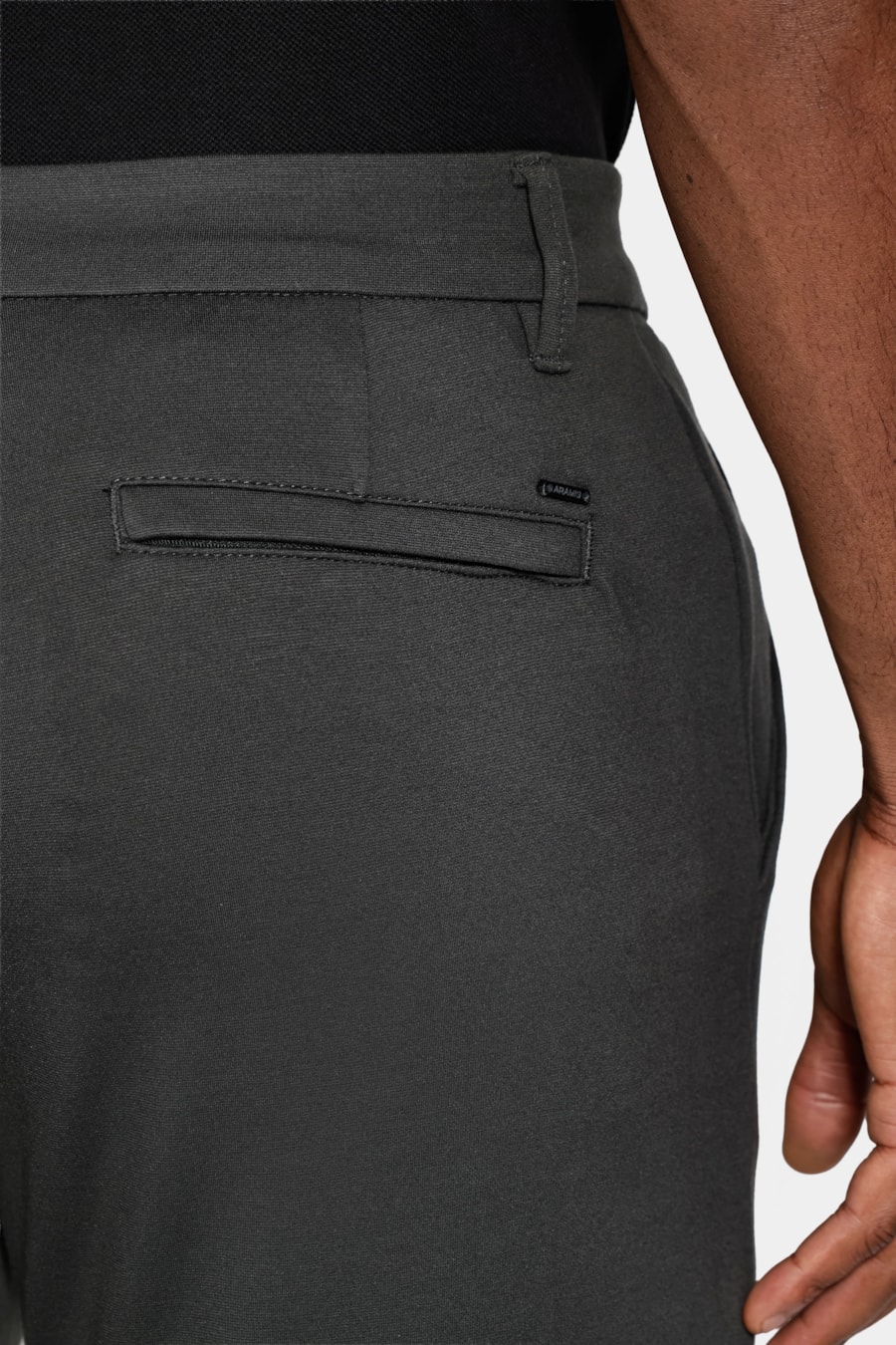 Calça Chino Slim Knit Conforto Verde — foto 4 de 6