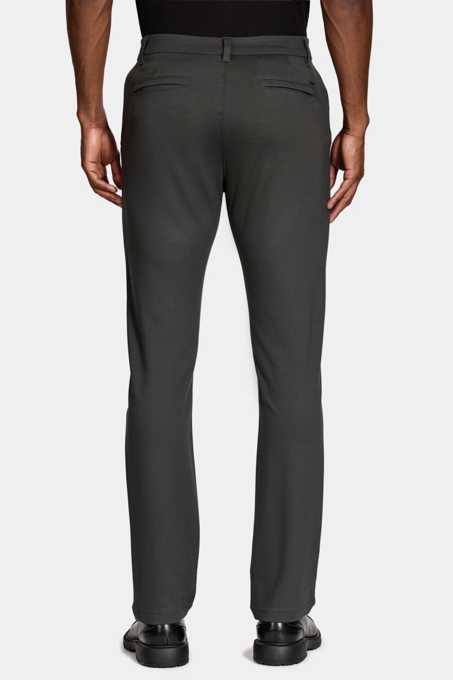 Calça Chino Slim Knit Conforto Verde — foto 5 de 6
