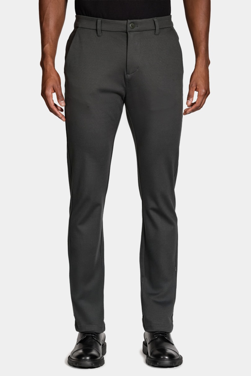 Calça Chino Slim Knit Conforto Verde