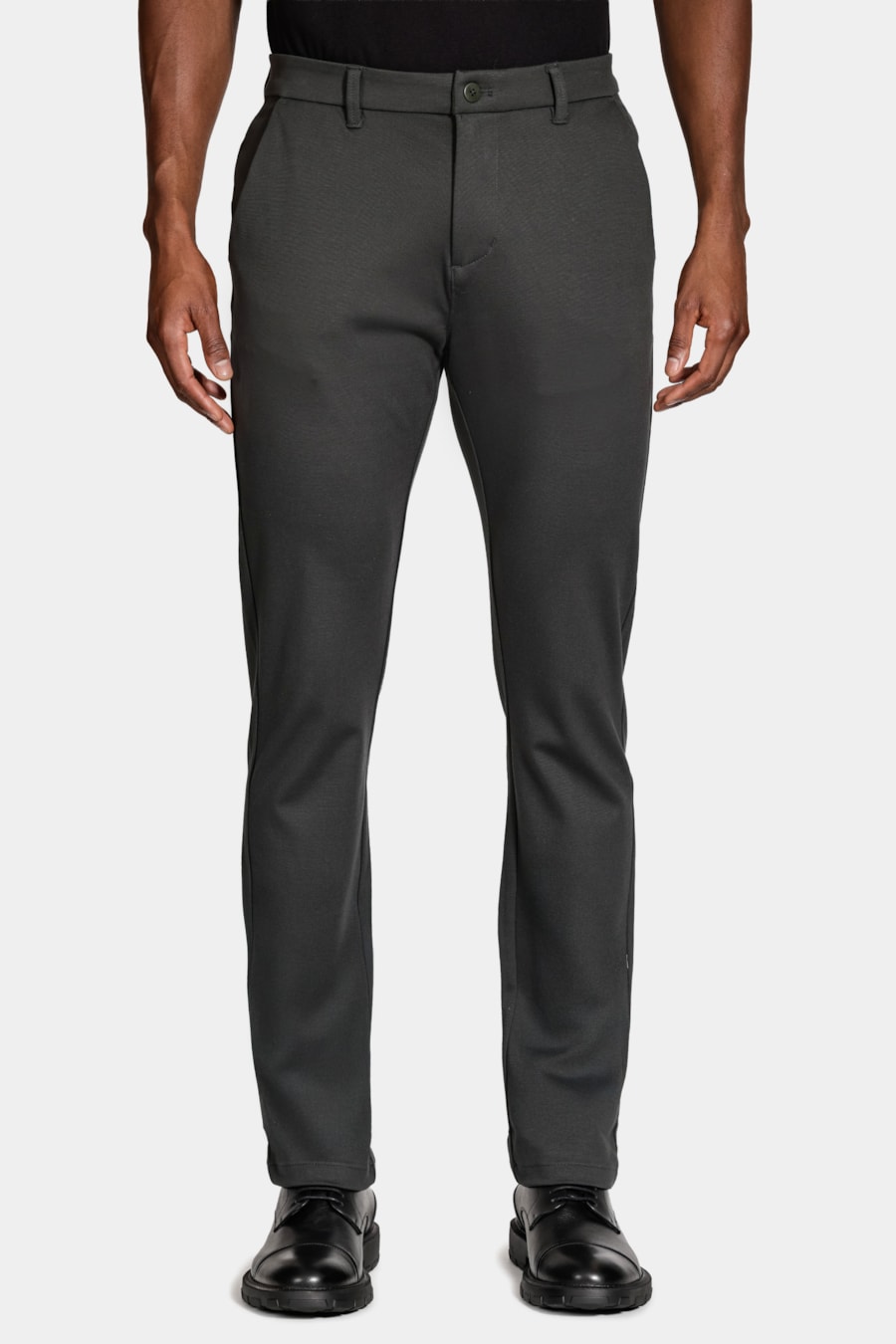 Calça Chino Slim Knit Conforto Verde — foto 1 de 6