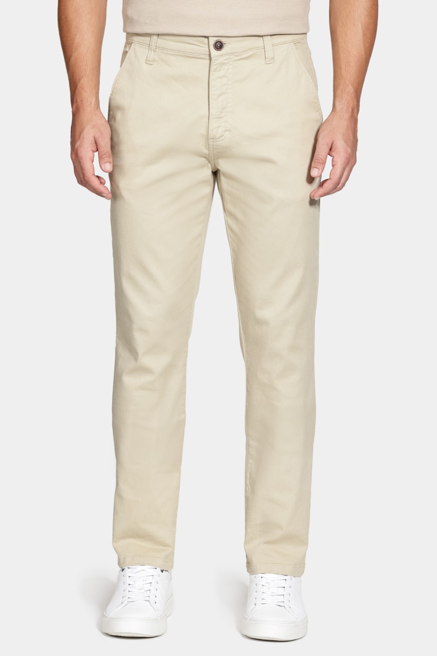 Calça Chino Slim Maquinetada Areia — foto 1 de 6