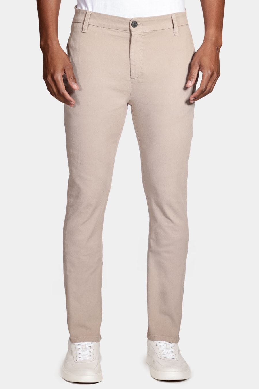 Calça Chino Slim Maquinetada Areia — foto 1 de 5