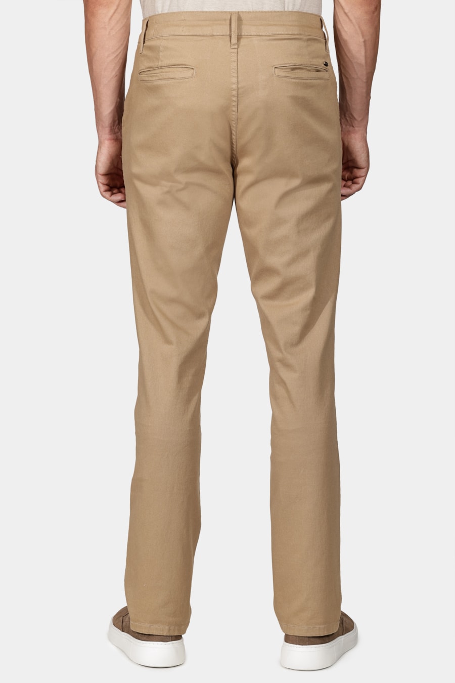 Calça Chino Slim Maquinetada Cáqui — foto 5 de 5