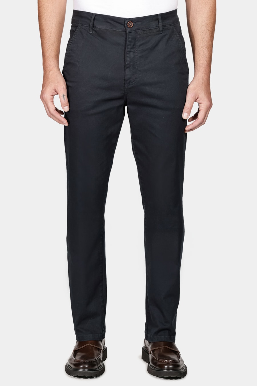 Calça Chino Slim Maquinetada Marinho — foto 1 de 6