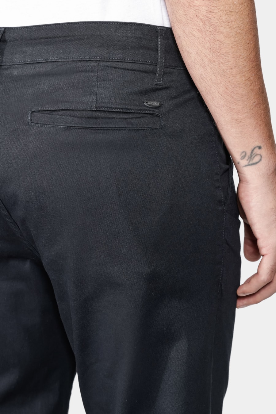 Calça Chino Slim Maquinetada Marinho — foto 4 de 6