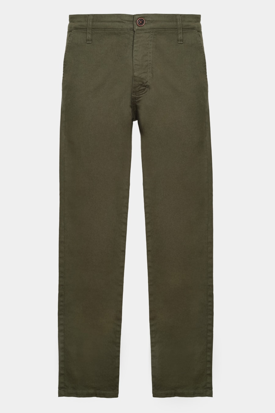 Calça Chino Slim Maquinetada Verde Militar — foto 6 de 6