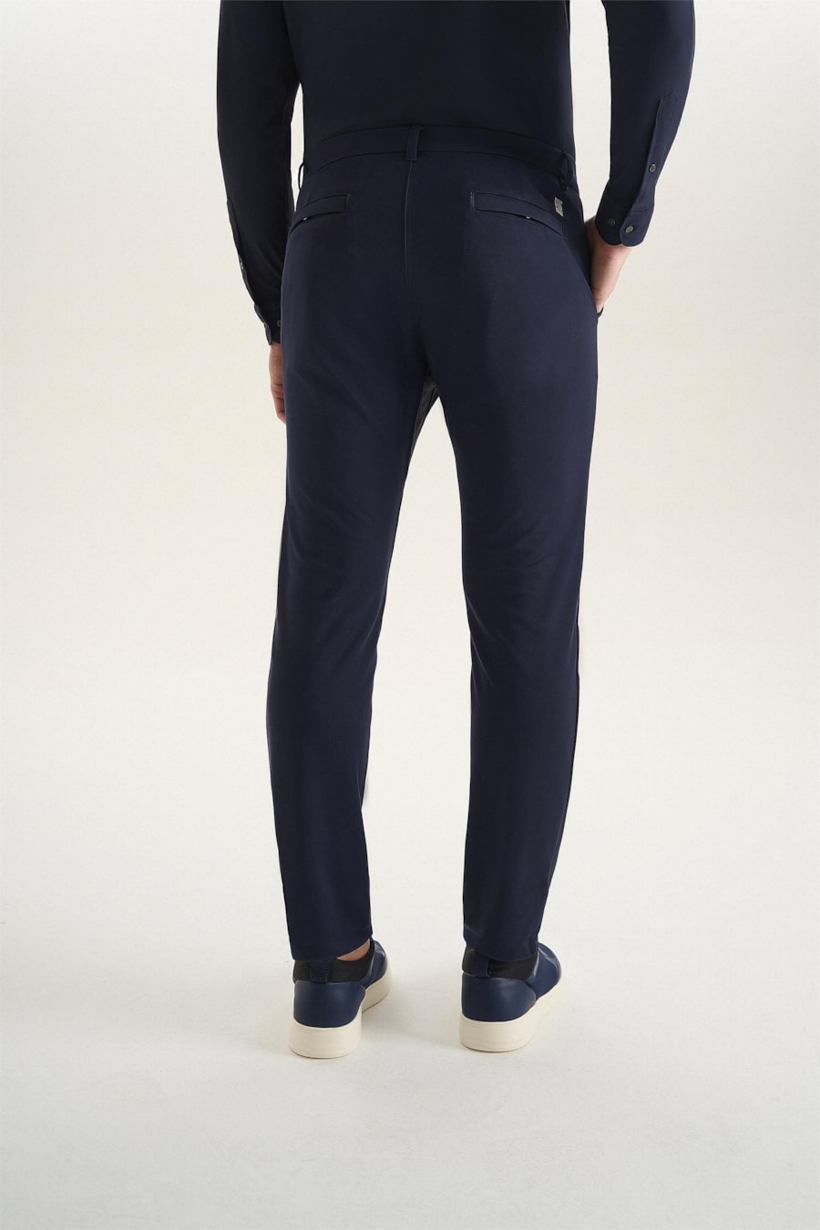 Calça Chino Tech Sanforized Knit Marinho — foto 4 de 4