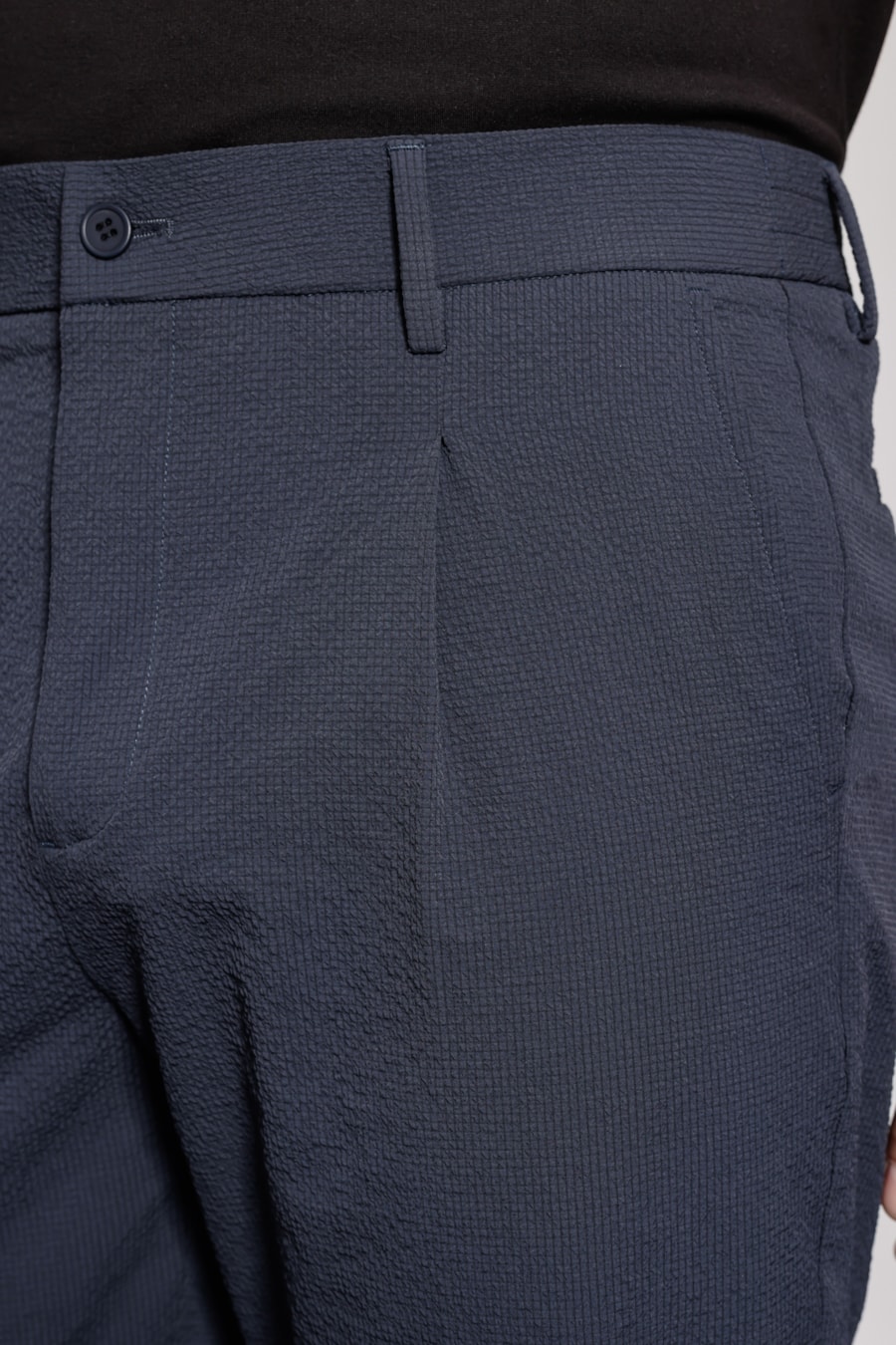 Calça Chino Texturizada Wave Marinho — foto 3 de 6