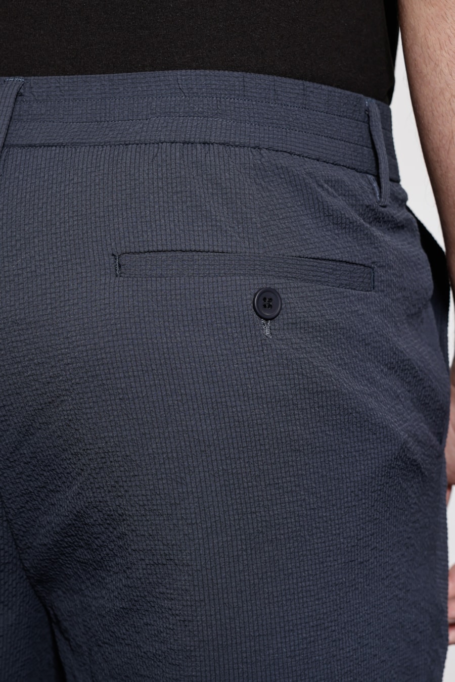 Calça Chino Texturizada Wave Marinho — foto 4 de 6