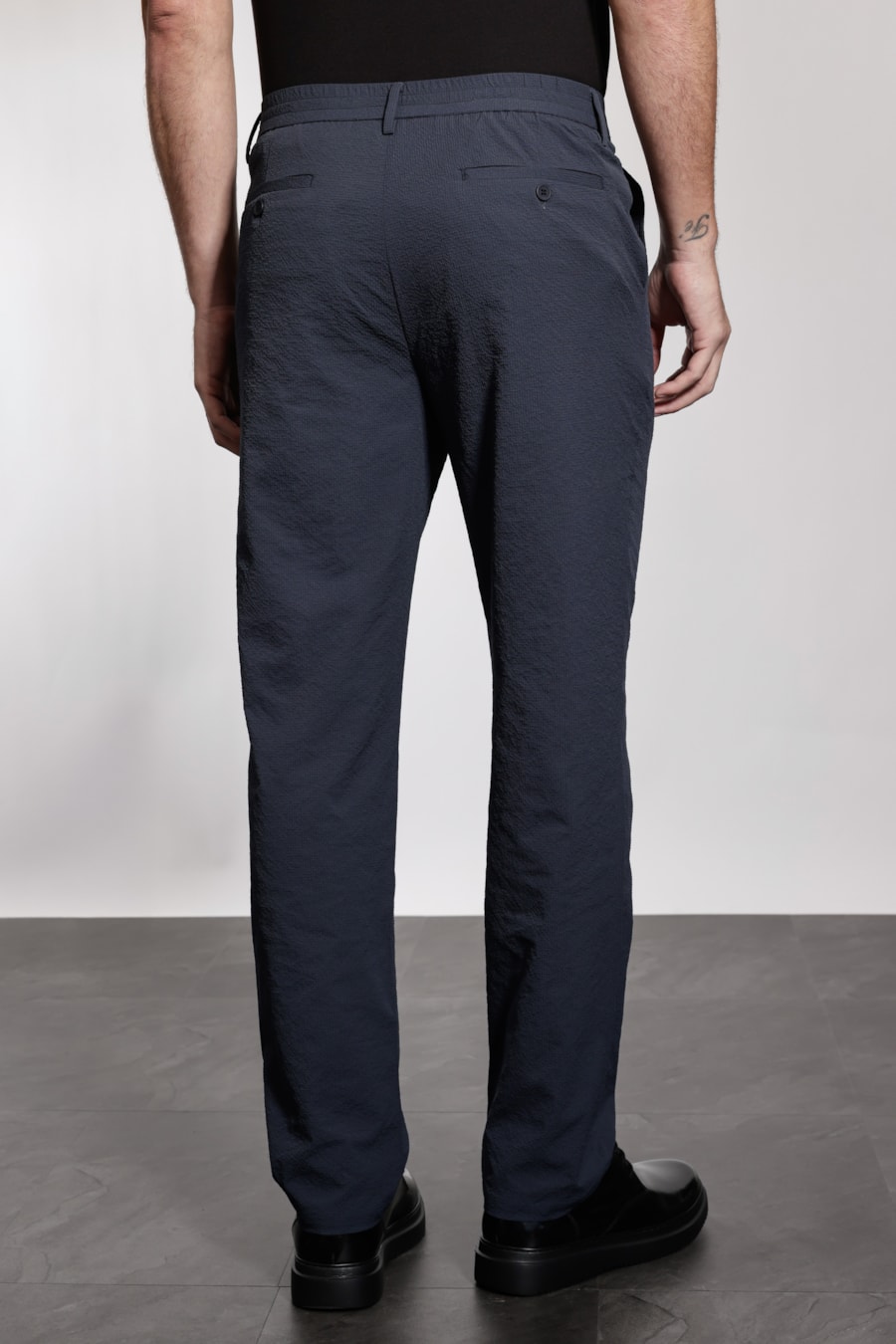 Calça Chino Texturizada Wave Marinho — foto 5 de 6