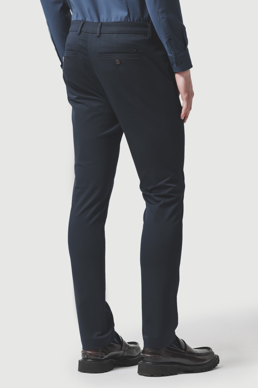 Calça Chino Twill Shine Marinho — foto 5 de 6