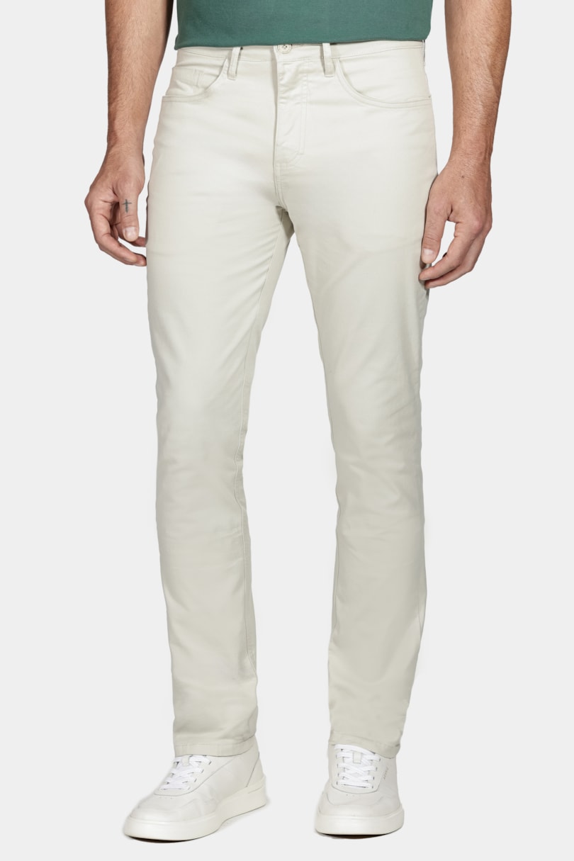 Calça Color 5 Pockets Lisa Areia