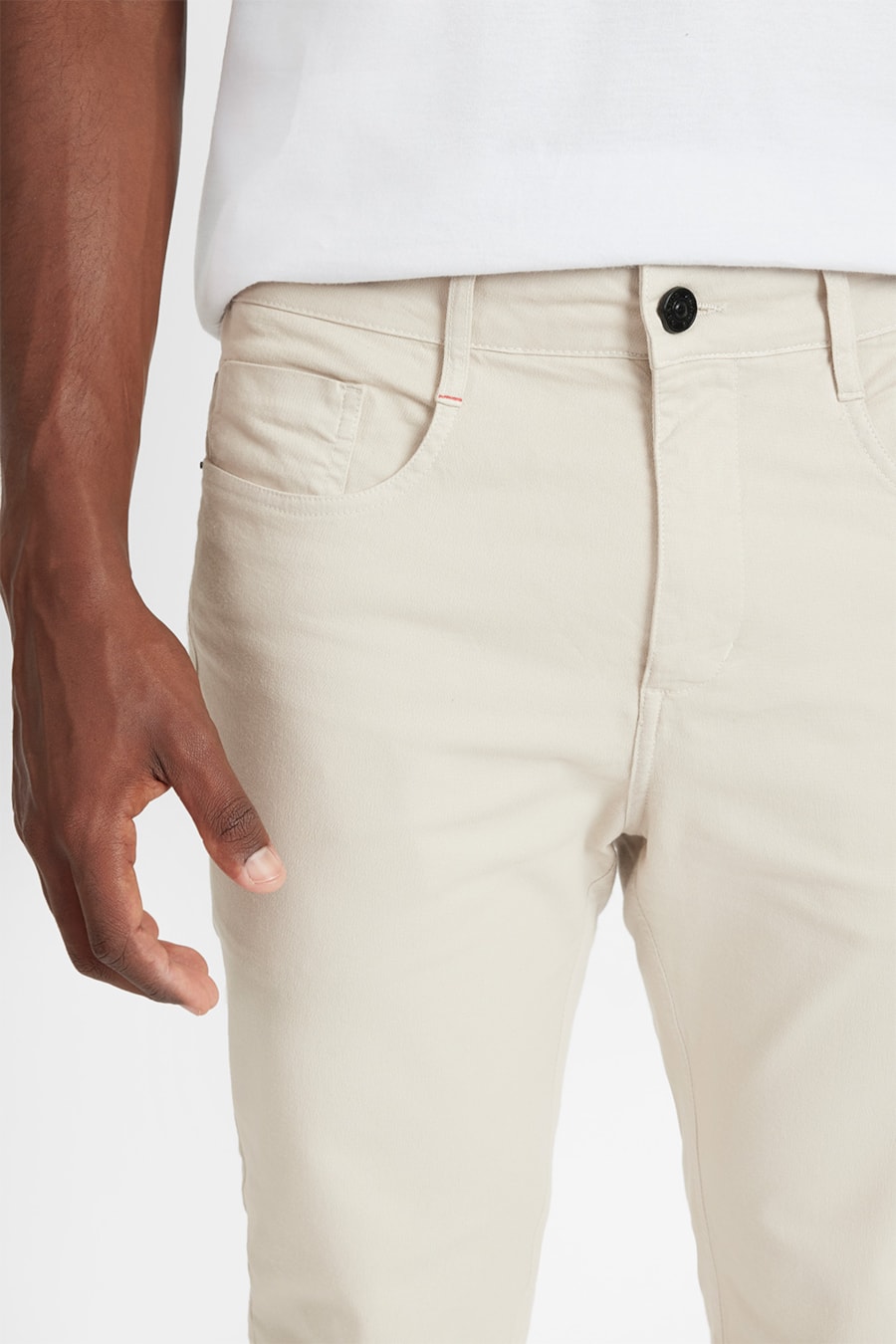 Calça Color 5 Pockets Lisa Cáqui - Cor Divergente — foto 1 de 3
