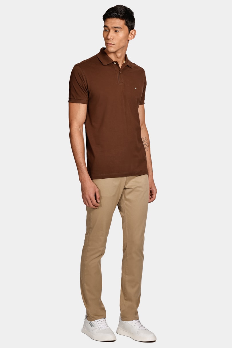 Calça Color Chino Clássica Areia