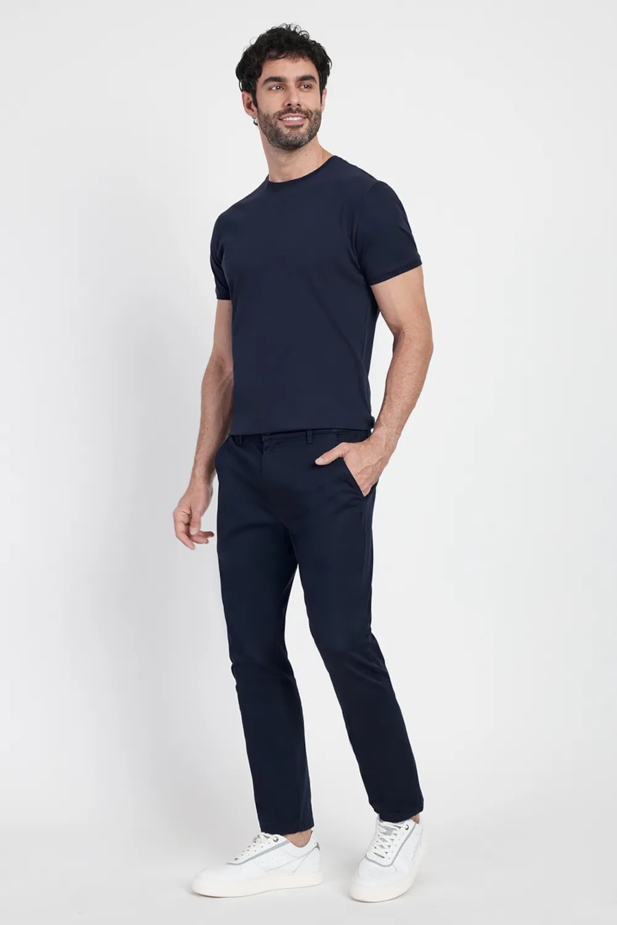 Calça Color Chino Marinho — foto 2 de 5