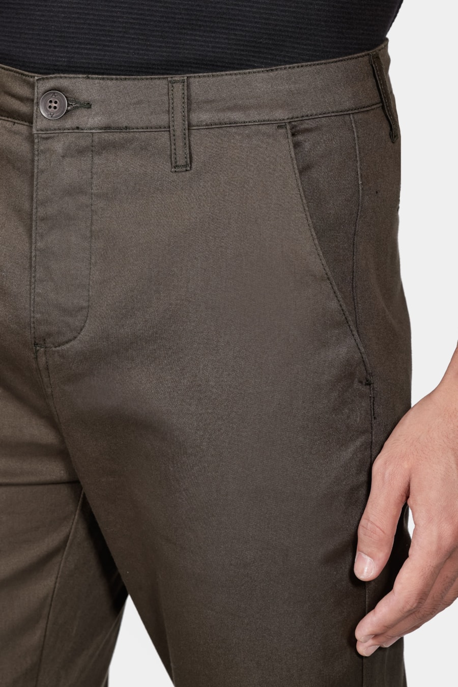 Calça Color Chino Verde Militar — foto 3 de 6