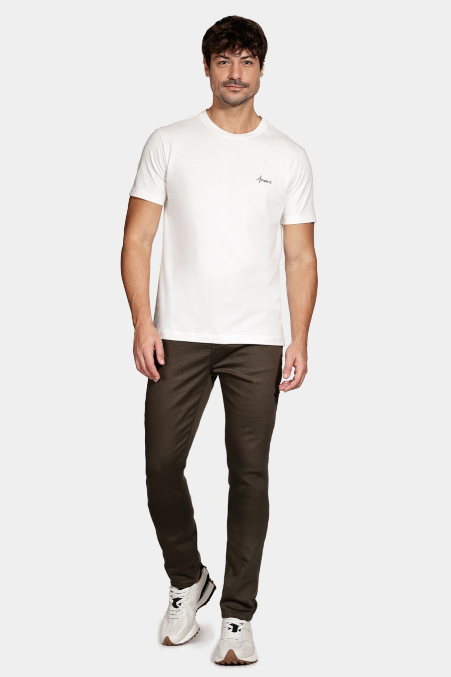 Calça Color Five Pockets Skinny Power Verde Militar — foto 2 de 6