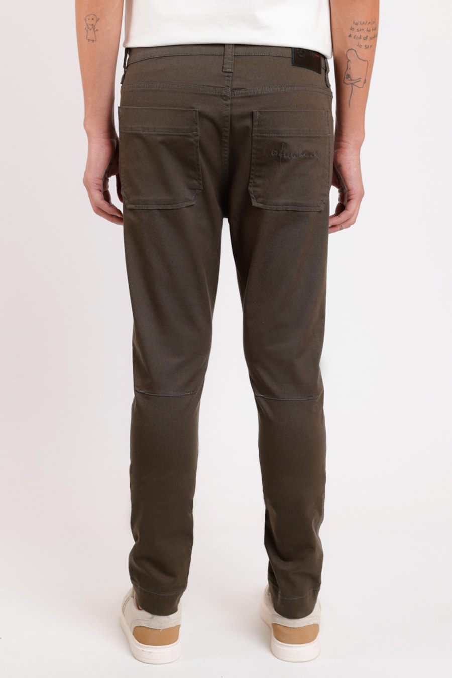 Calça Color Skinny Colab Alexandre Herchcovitch Verde Militar — foto 5 de 5