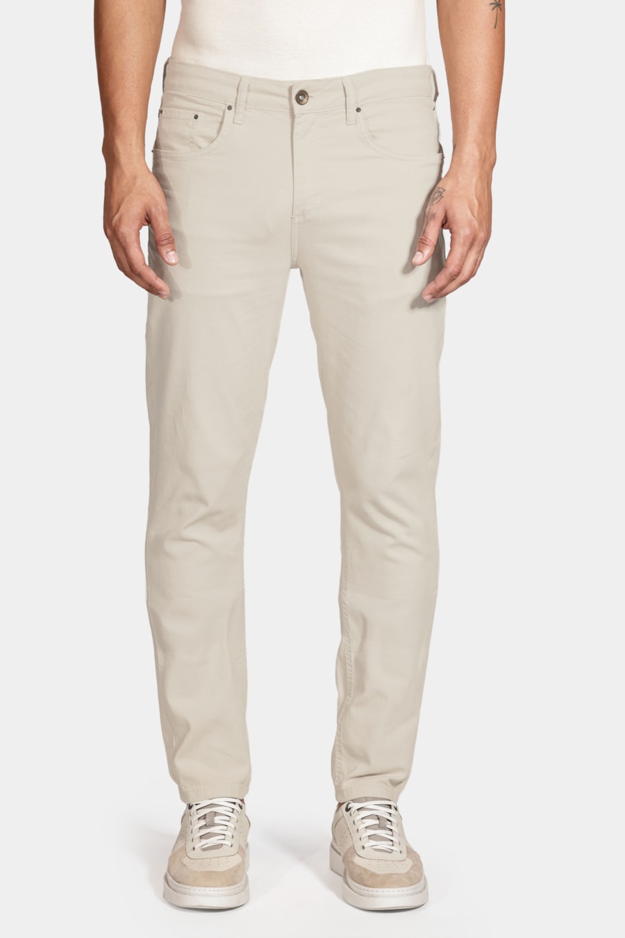 Calça Color Slim Canvas Areia — foto 1 de 5