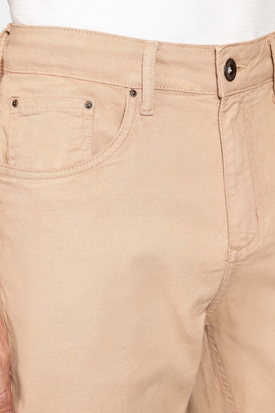 Calça Color Slim Canvas Caramelo — foto 3 de 5