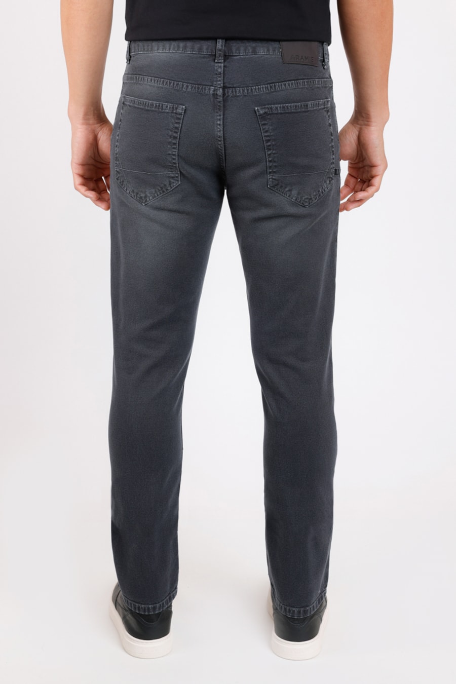 Calça Color Slim Canvas Jateado Chumbo — foto 3 de 3