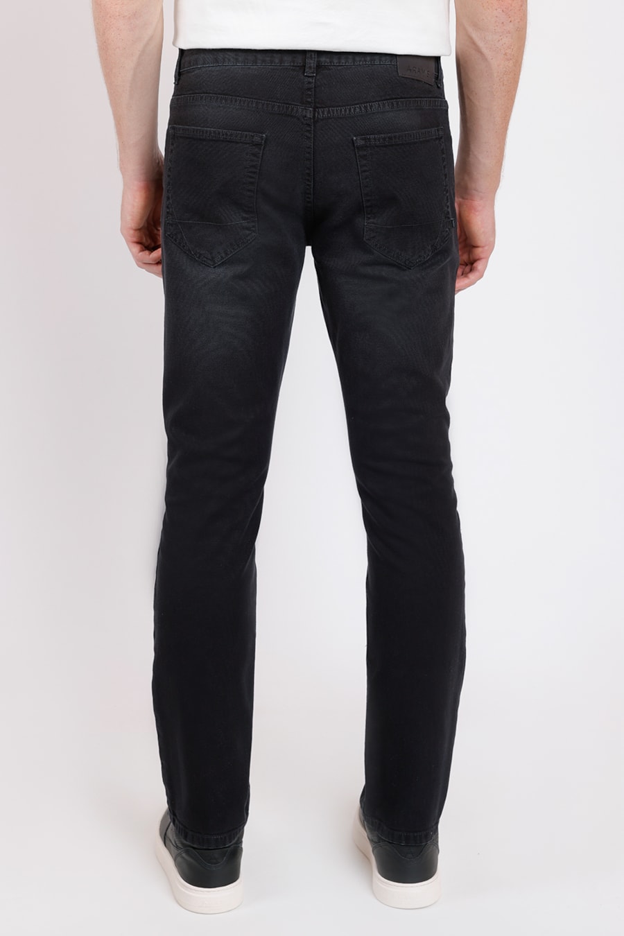 Calça Color Slim Canvas Jateado Preto — foto 3 de 3