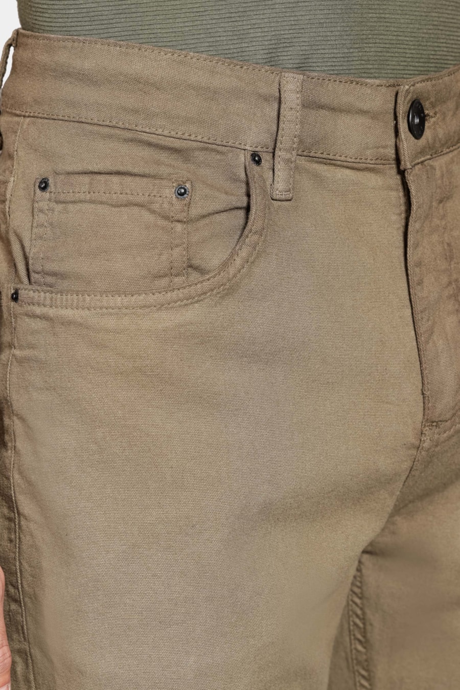 Calça Color Slim Canvas Verde Militar — foto 3 de 5