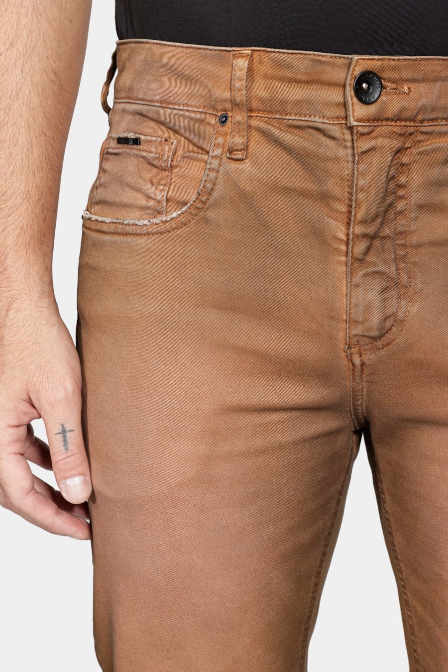 Calça Color Slim Lavada Caramelo — foto 3 de 6