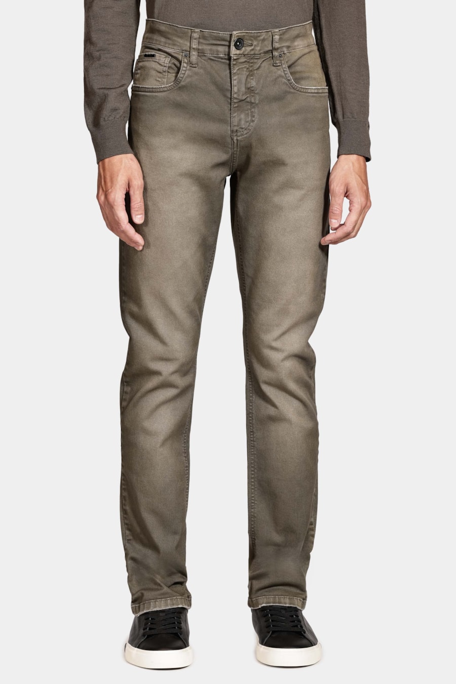 Calça Color Slim Lavada Verde Militar — foto 1 de 7
