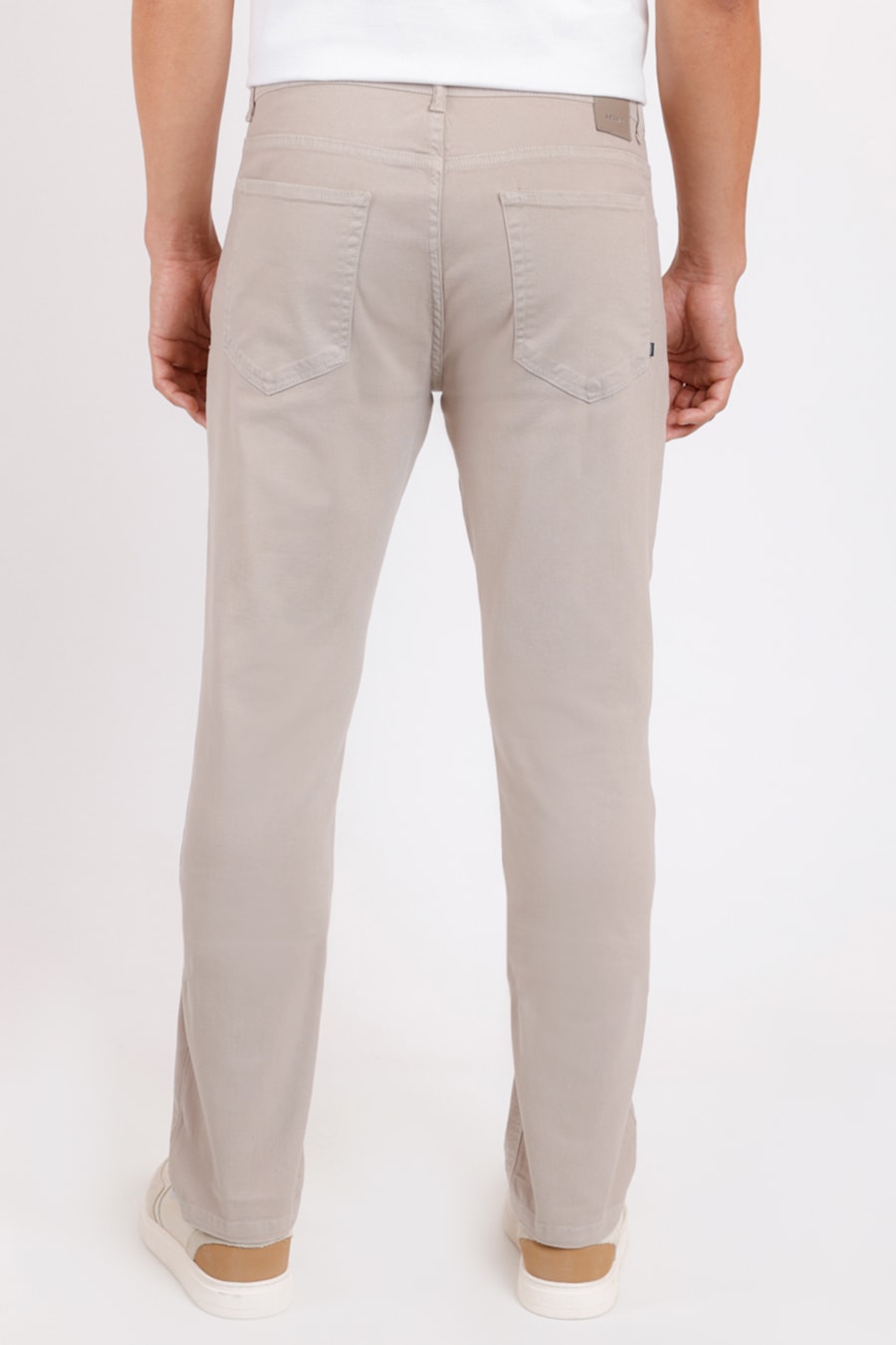 Calça Color Slim Tinturada Básica Cáqui — foto 3 de 3