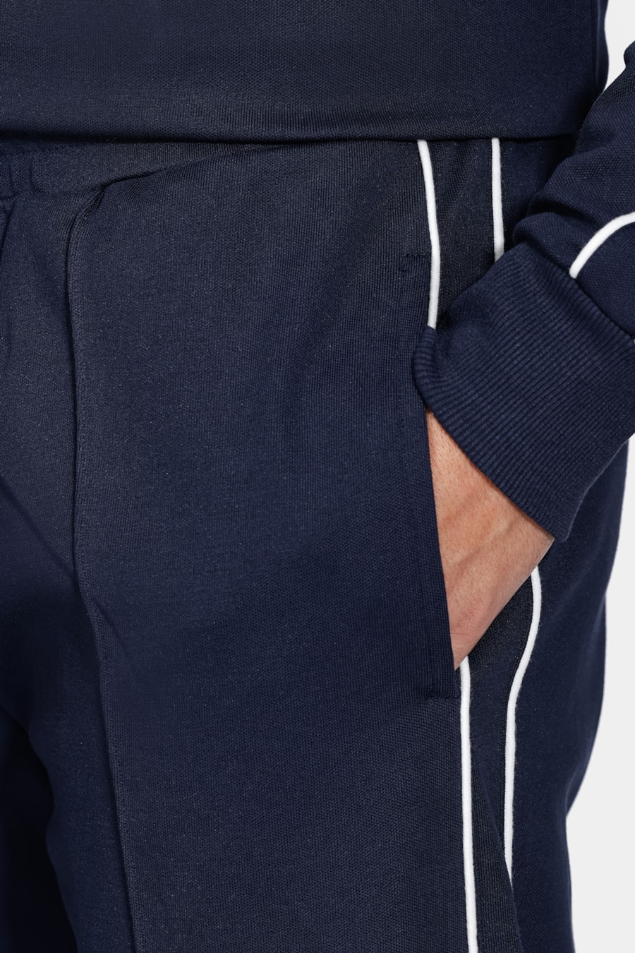 Calça de Moletom de Textura Piquet Navy — foto 3 de 6