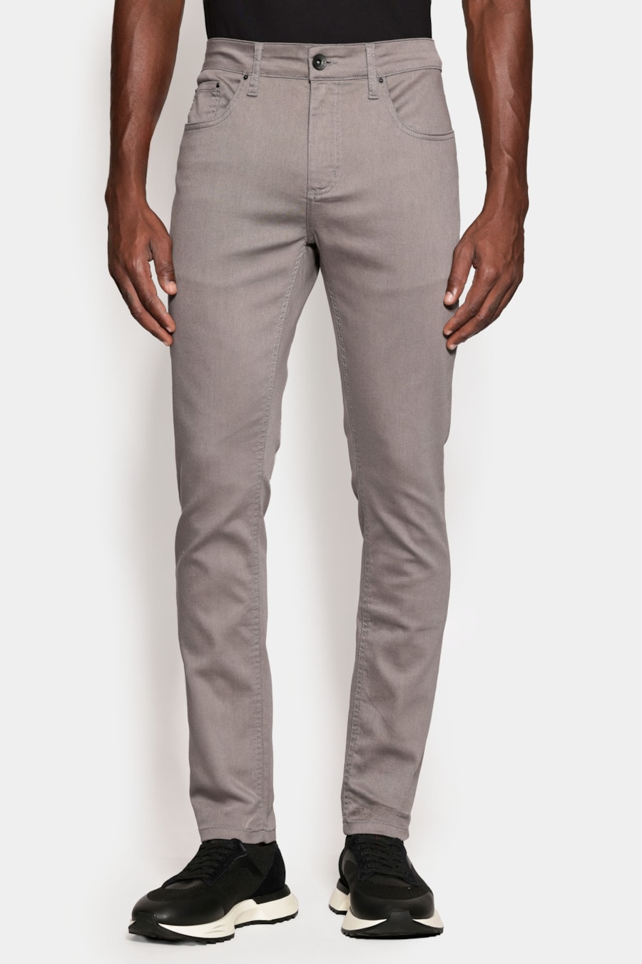 Calça Five Pockets Skinny Power Color Cinza — foto 1 de 6