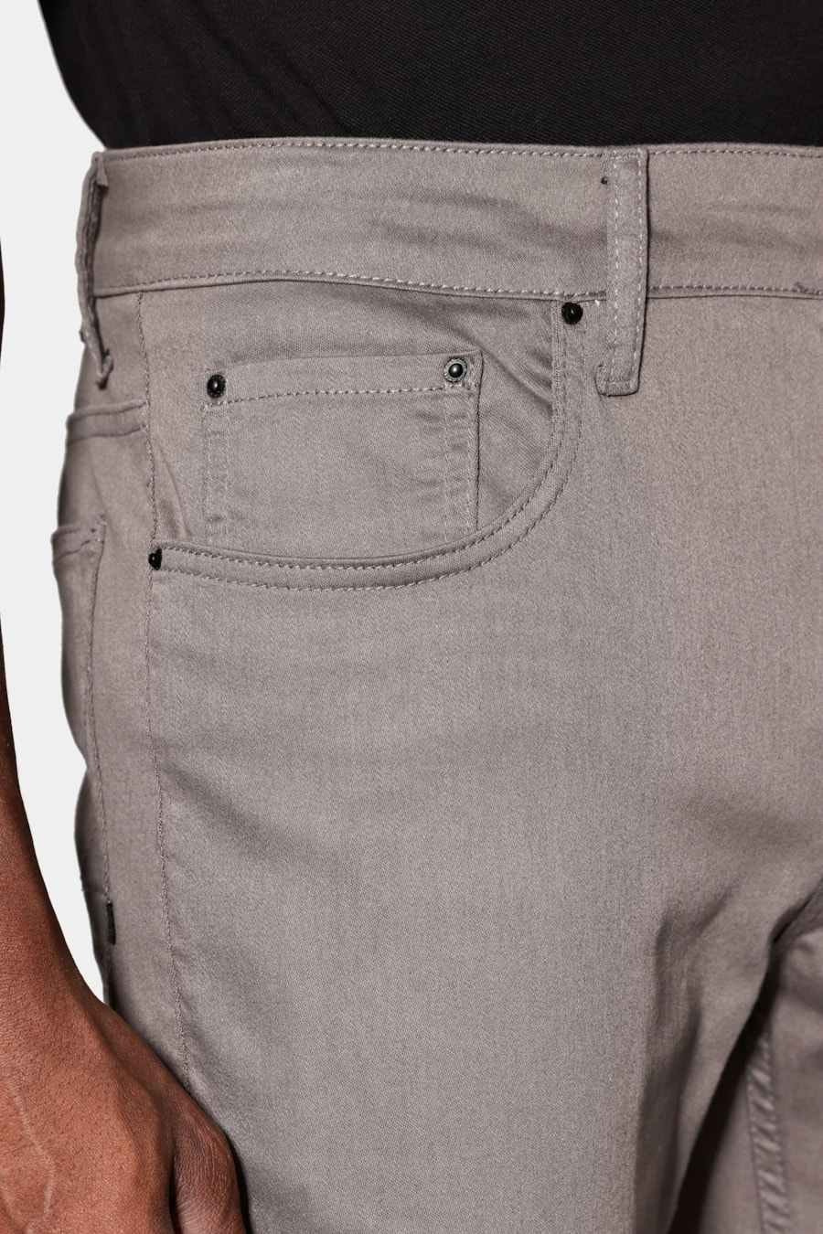 Calça Five Pockets Skinny Power Color Cinza — foto 3 de 6