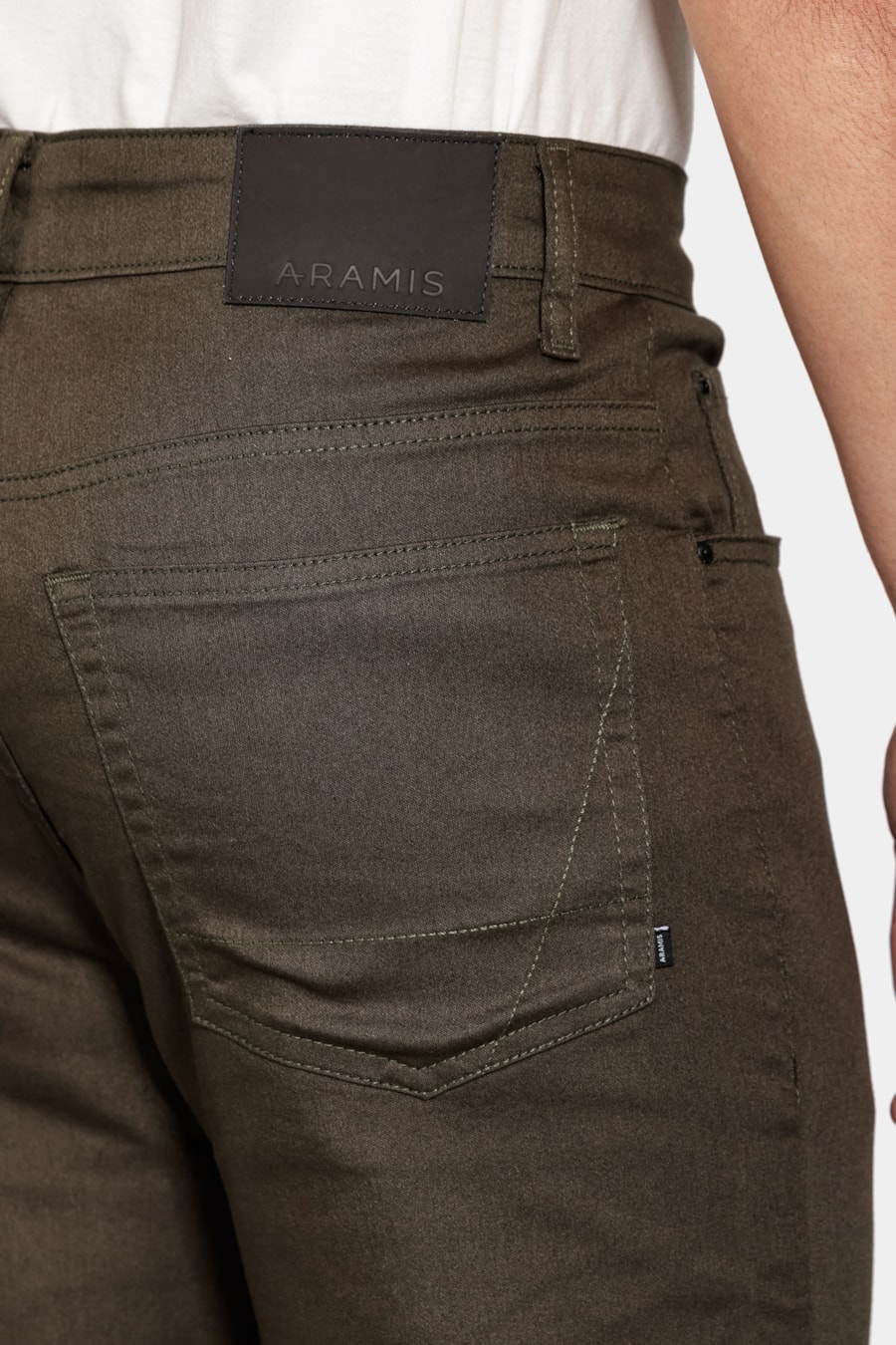 Calça Five Pockets Skinny Power Color Verde Militar — foto 4 de 6