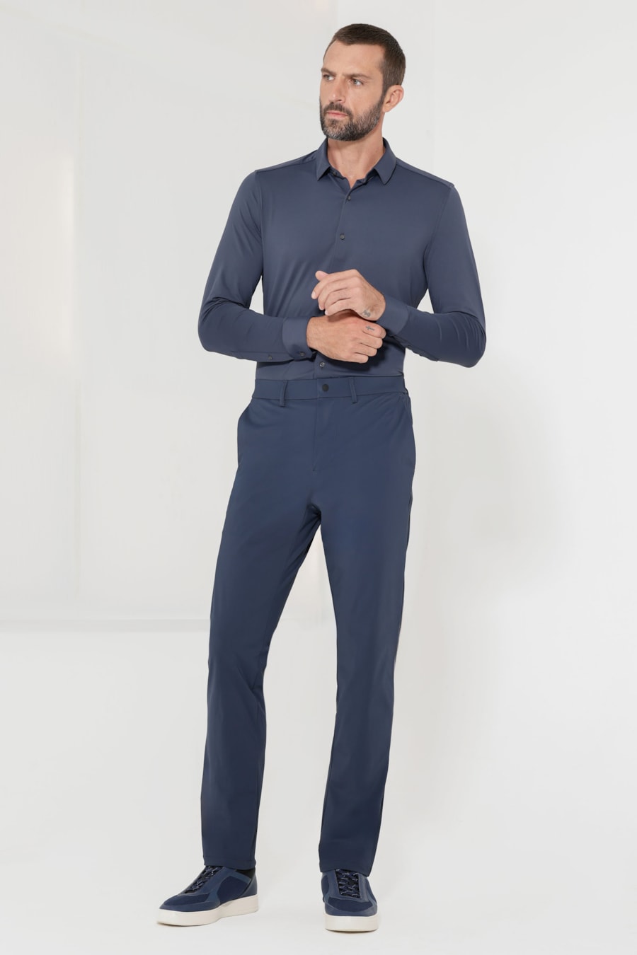 Calça Hiperflex Bolso Zíper Marinho — foto 2 de 6