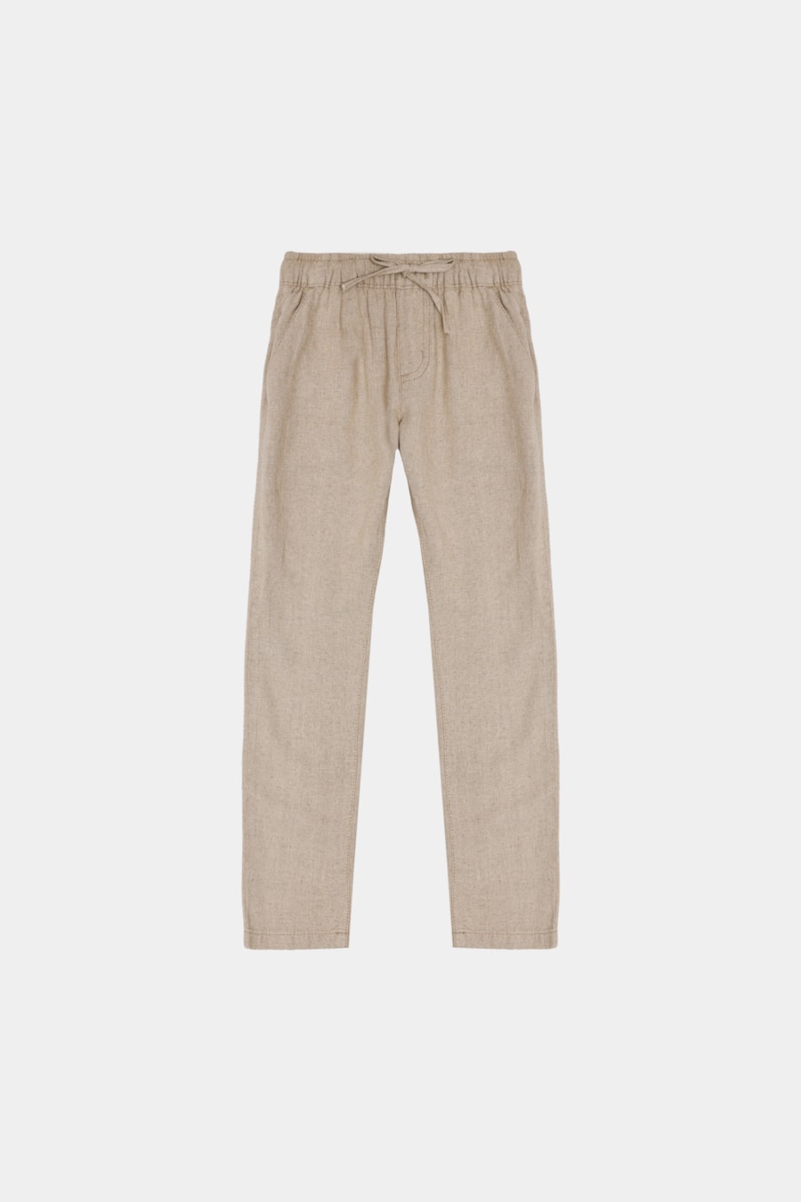 Calça Infantil Cós Elástico Linho Natural — foto 1 de 4
