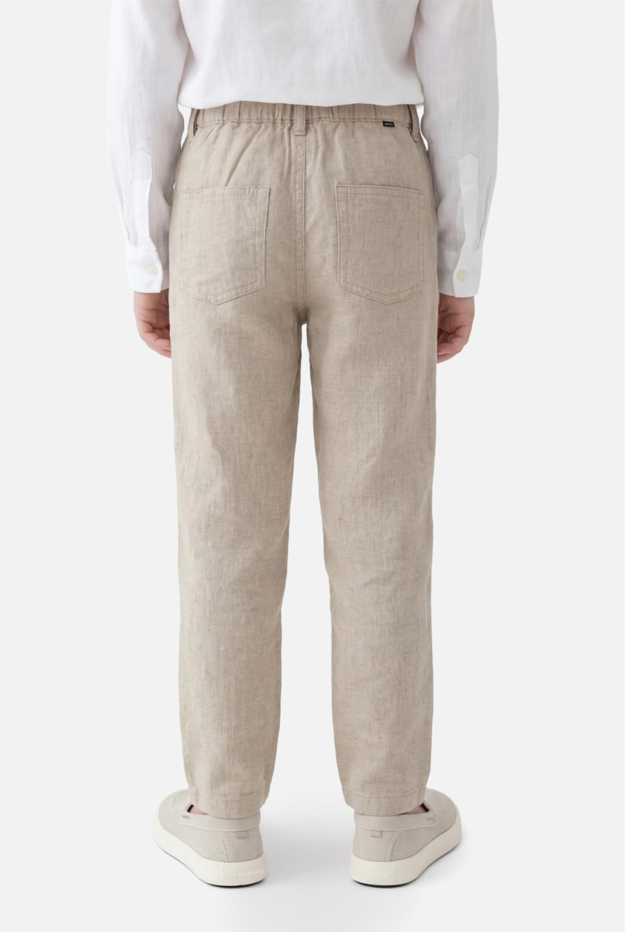 Calça Infantil Cós Elástico Linho Natural — foto 4 de 4
