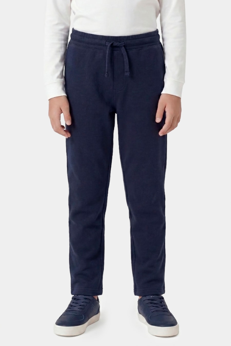 Calça Infantil Moletom Com Bolso Marinho — foto 1 de 4