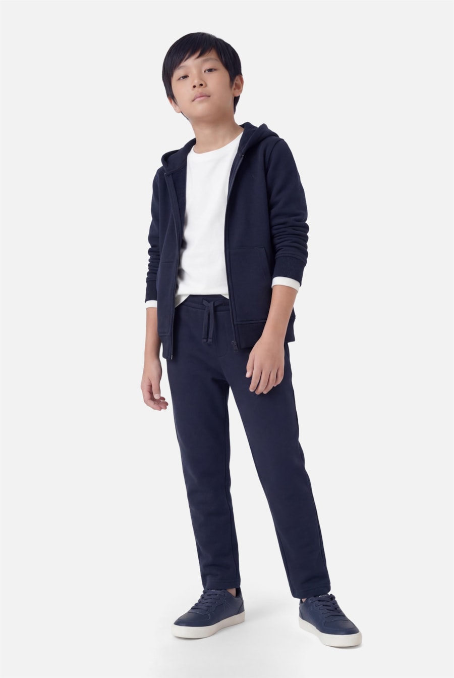 Calça Infantil Moletom Com Bolso Marinho — foto 2 de 4