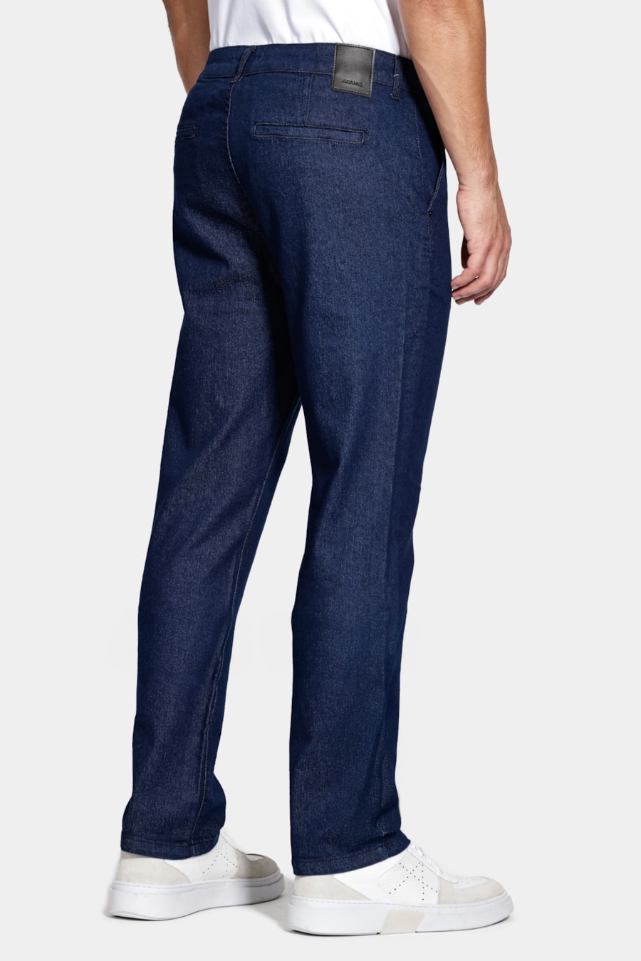 Calça Jeans Chino Slim Raw Azul Escuro — foto 5 de 6