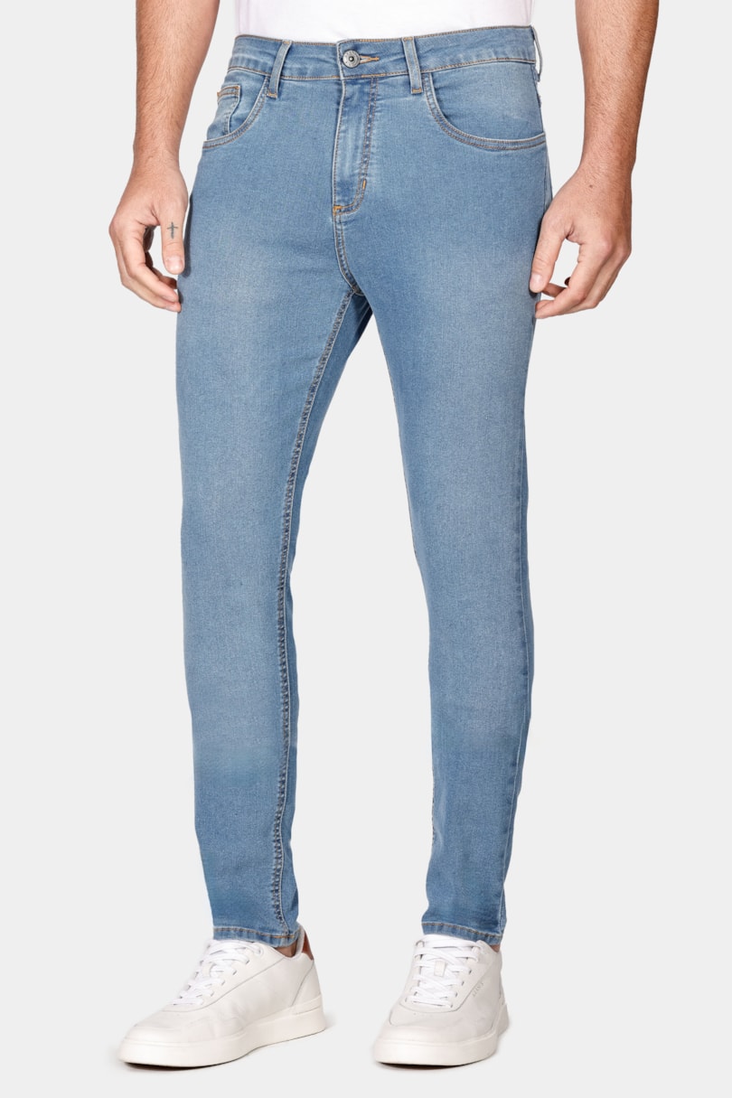 Calça Jeans Corte Skinny Azul