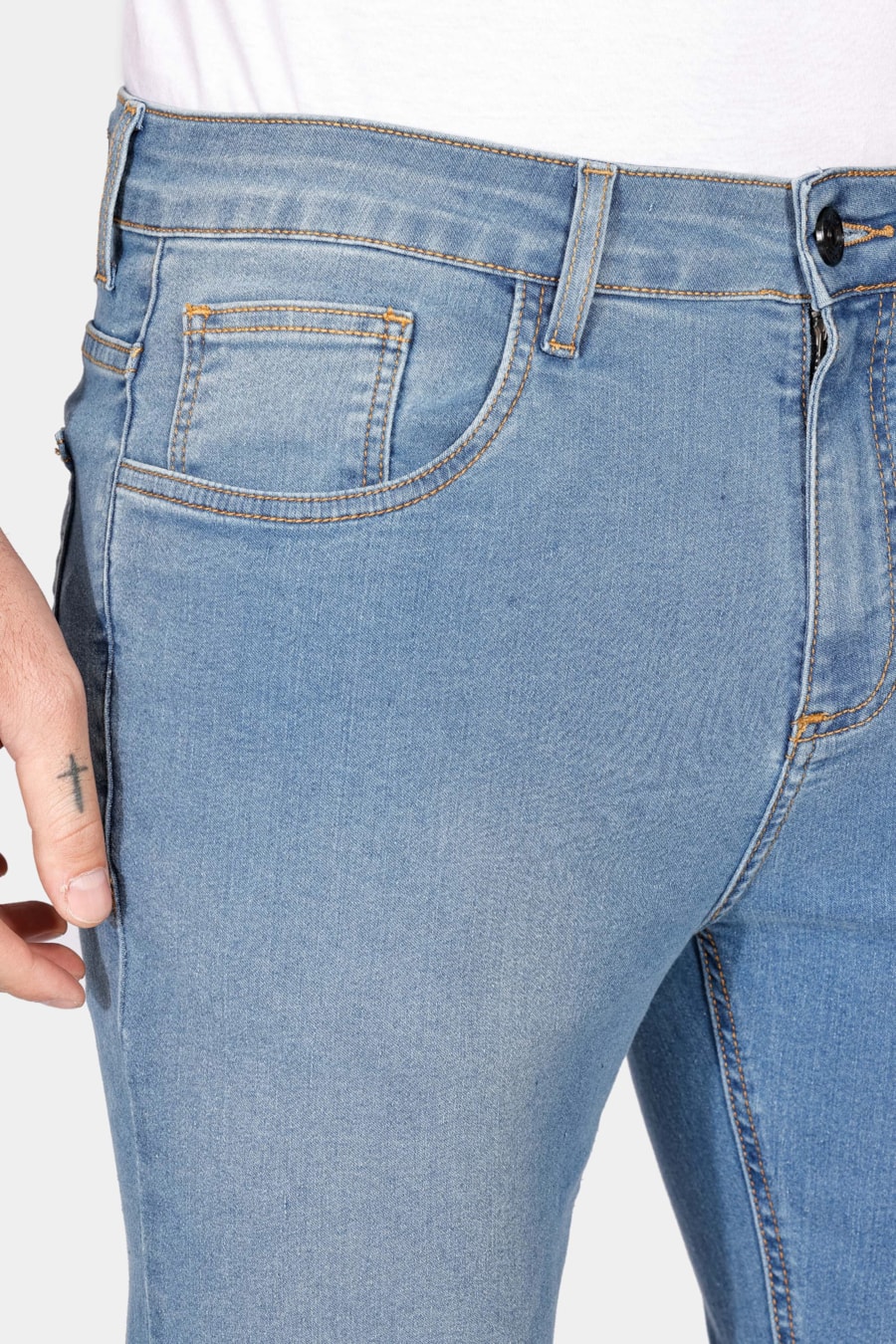 Calça Jeans Corte Skinny Azul — foto 3 de 5
