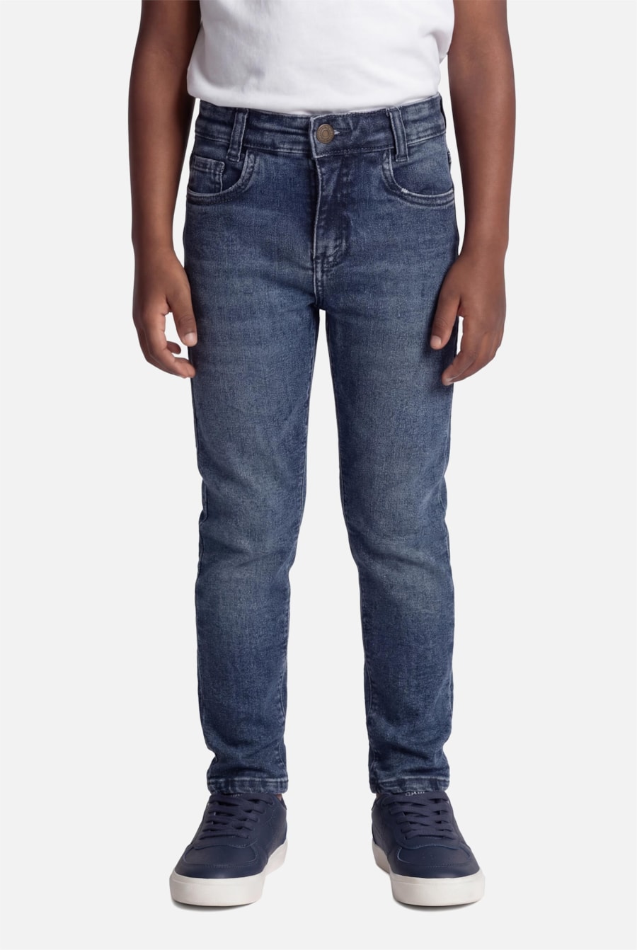 Calça Jeans Infantil Azul Escuro — foto 1 de 7