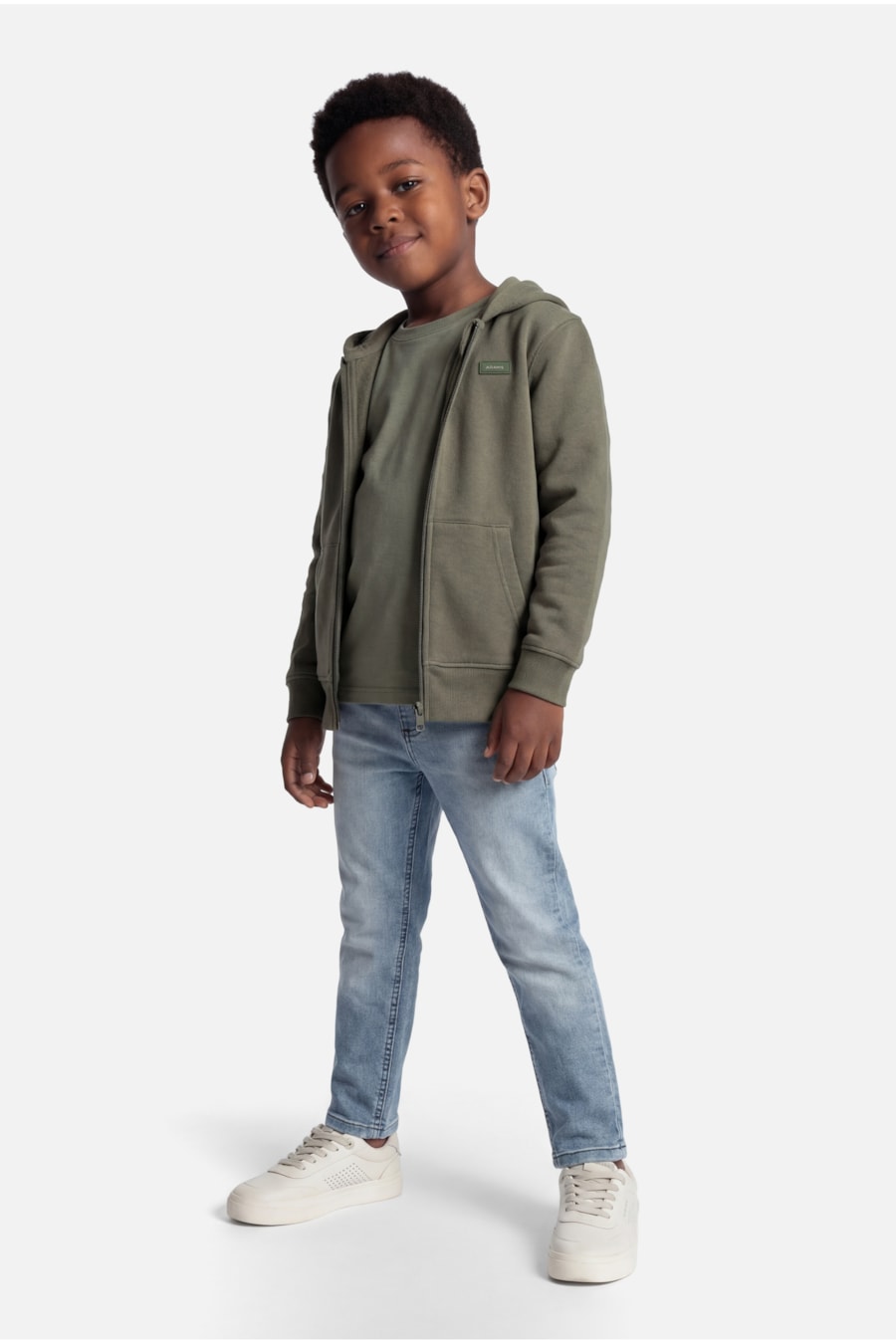 Calça Jeans Infantil Blue Delave Azul Claro — foto 2 de 4