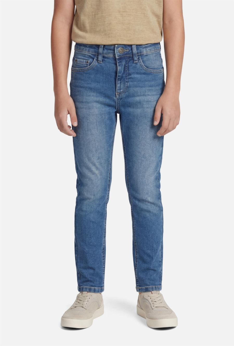 Calça Jeans Infantil Stonada Azul Medio — foto 1 de 5